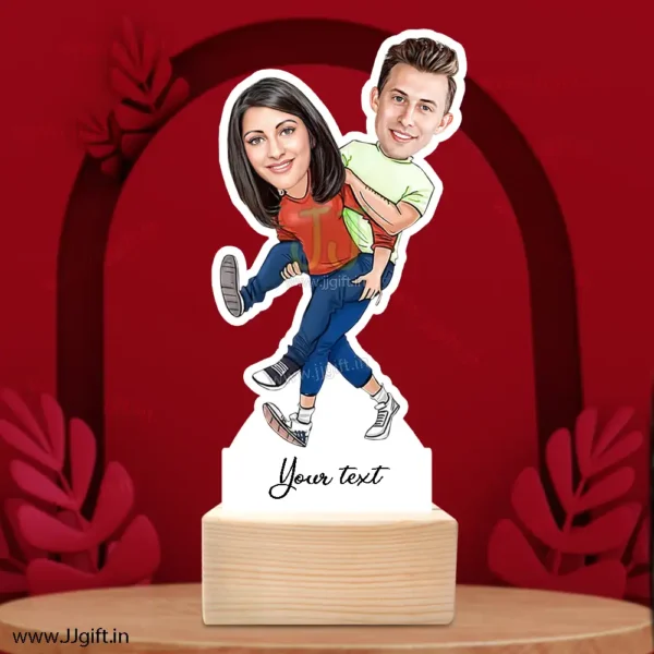Caricature present for brother and sister
