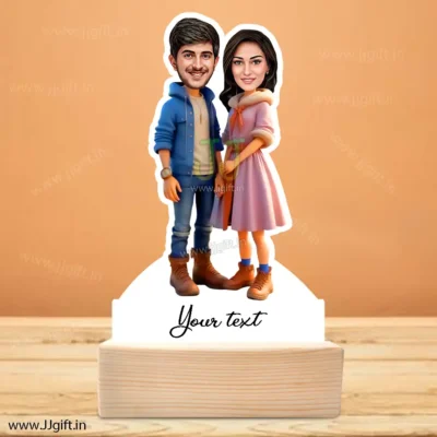 Fashionable couple caricature 2