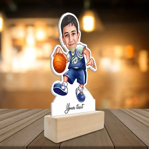 Kid with basketball caricature - Image 2