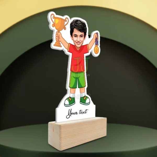 Kid with medal caricature - Image 2