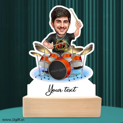 Music band playing caricature