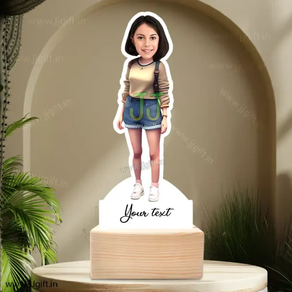 Stylish girl caricature 30