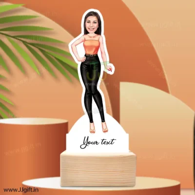 Stylish girl caricature 38