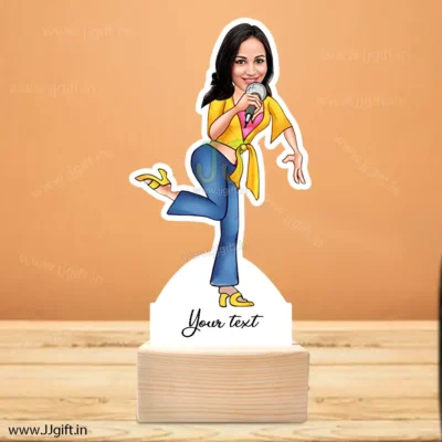 singer lady caricature