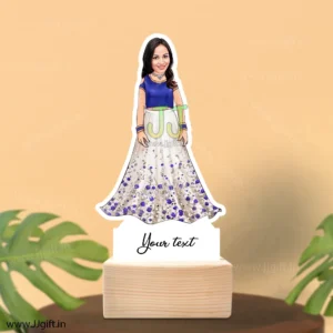 Female in traditional outfit caricature 2