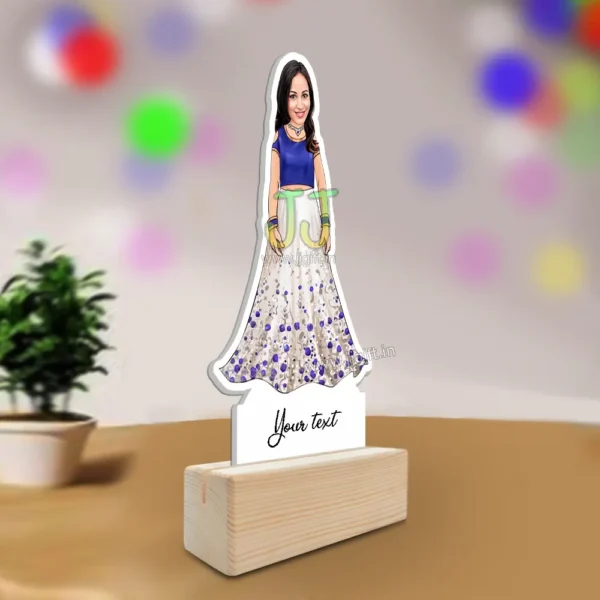 Female in traditional outfit caricature 2 - Image 2