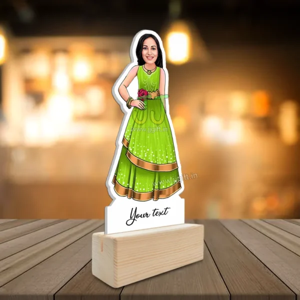 Girl in traditional wear caricature - Image 2