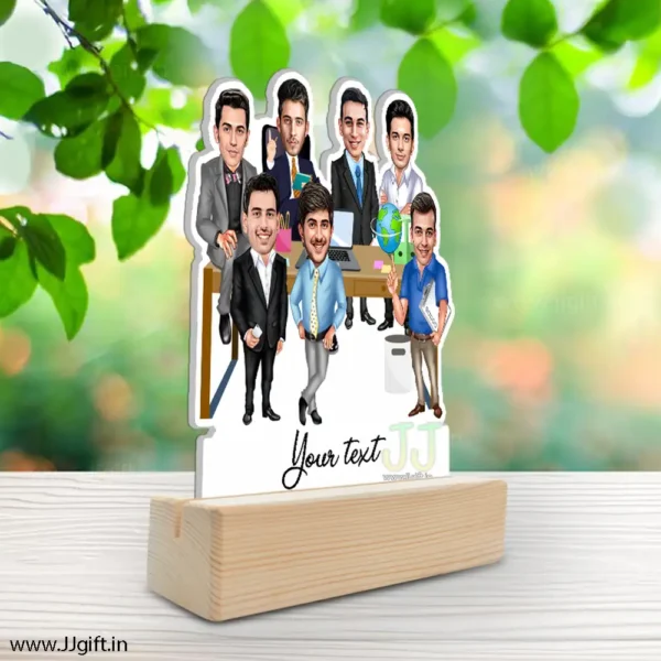 Corporate male group caricature gift - Image 2