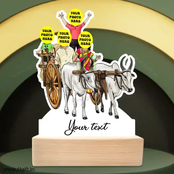Family on bulllock cart caricature - Image 2