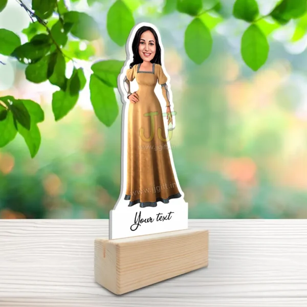 Female in traditional outfit caricature 3 - Image 2