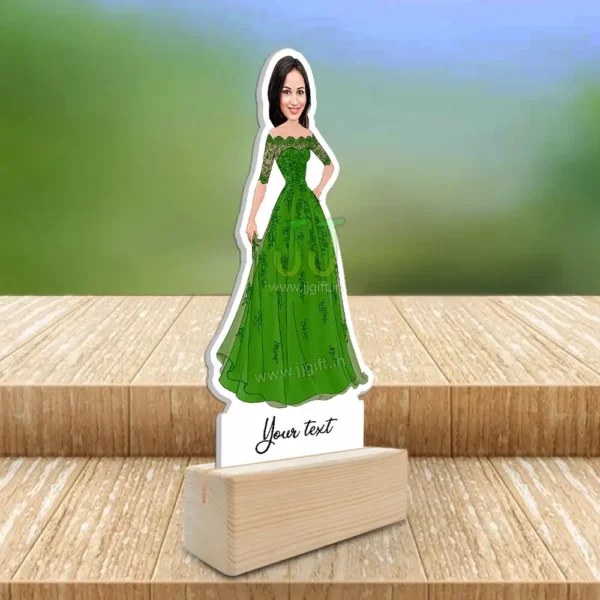 Female in traditional outfit caricature 4 - Image 2