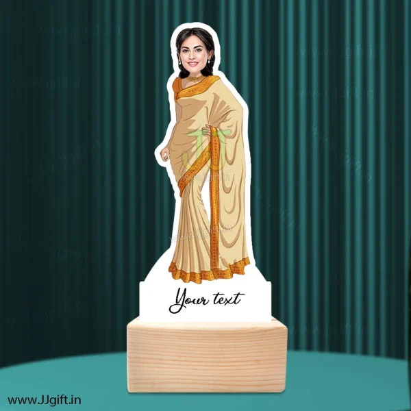 Lady in saree caricature 10