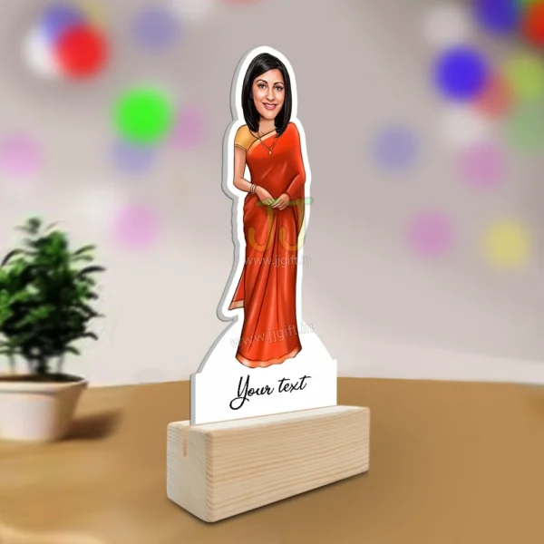 Lady in saree caricature 11 - Image 2
