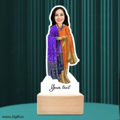 Lady in saree caricature 8