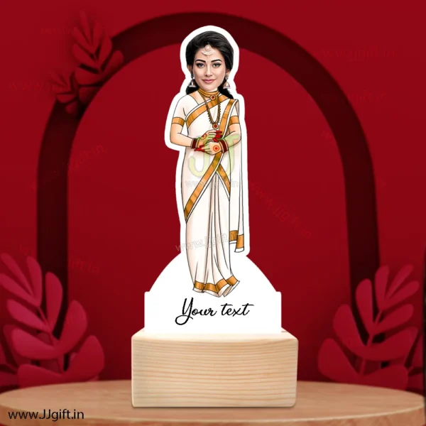 Lady in saree caricature 9