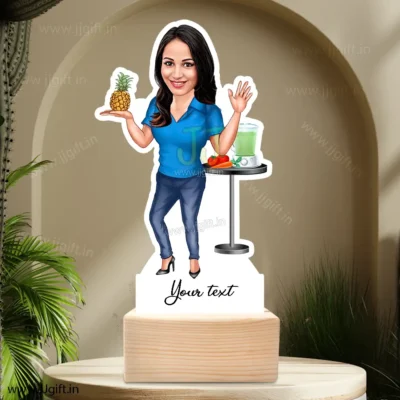Nutritionist Female Caricature