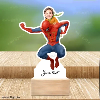 Personlized child with spiderman caricature