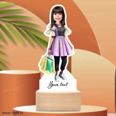 Shopping girl caricature 3