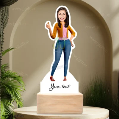 Stylish girl caricature 44