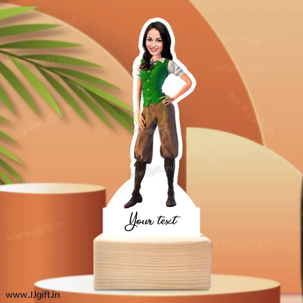 Stylish girl caricature 45`