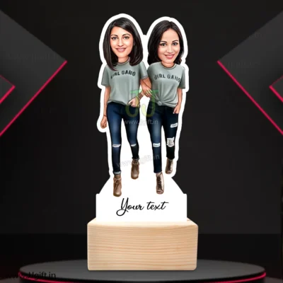 Female friend caricature gift 2