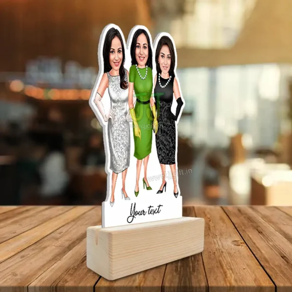 3 ladies friend caricature gift - Image 2