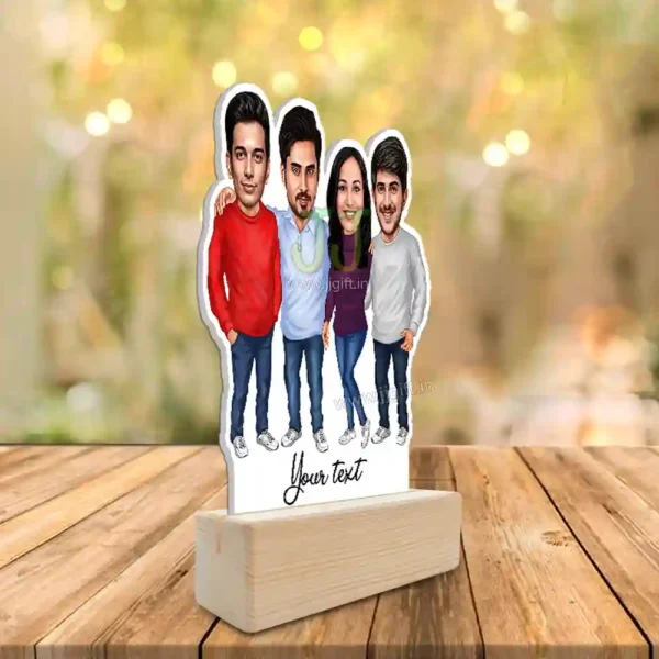 3 male and 1 female caricature - Image 2