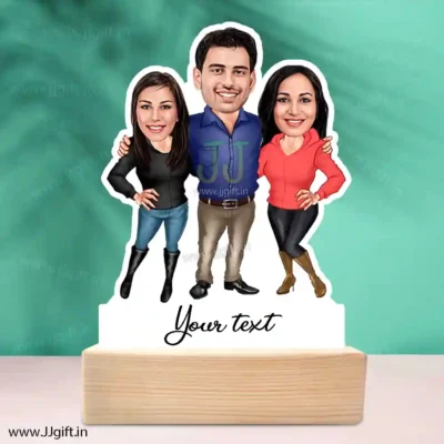 Caricature Gift For 3 Friends