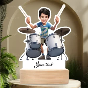 Drum player caricature gift