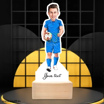 Football player caricature gift