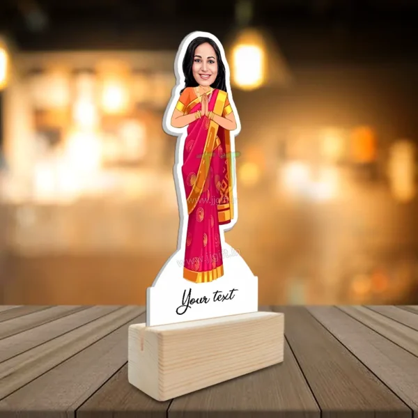 Lady in saree caricature 12 - Image 2