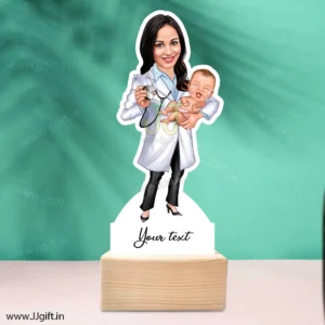 Pediatic doctor caricature gift