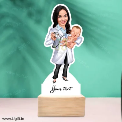 Pediatic doctor caricature gift