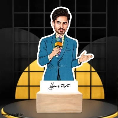 Personalized News anchor caricature