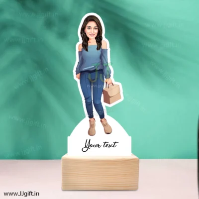 Stylish girl caricature 49