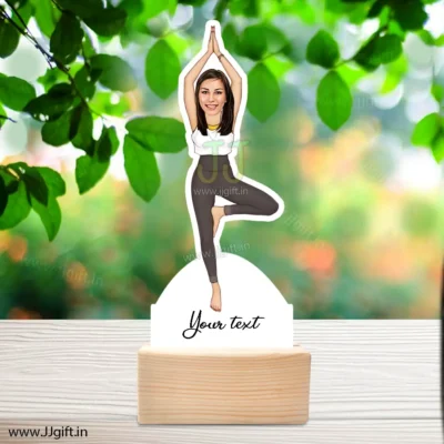 Yoga lady caricature 2