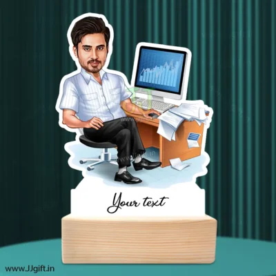 Data analyst caricature