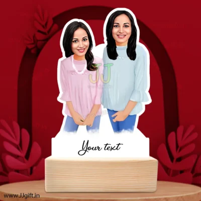 Female friend caricature gift 3