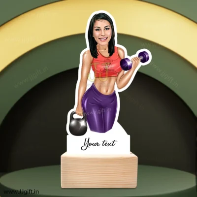 Fitness lady caricature 2
