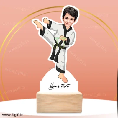 Karate black belt caricature gift