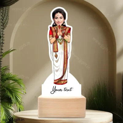 Lady in saree caricature 13