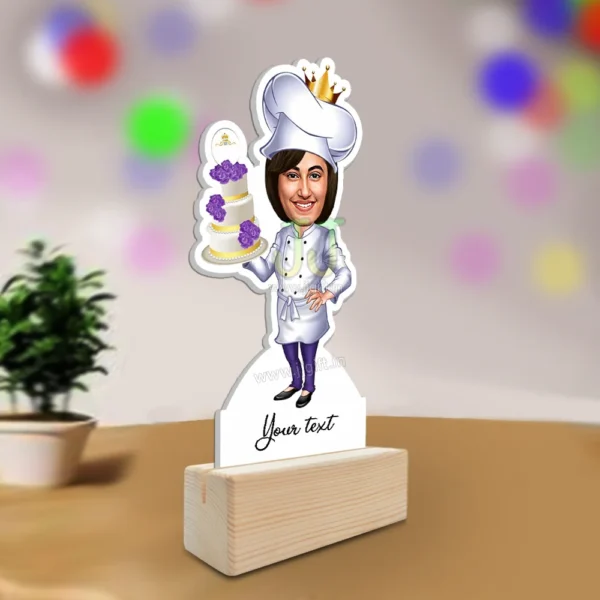 Lady with cake caricature - Image 2