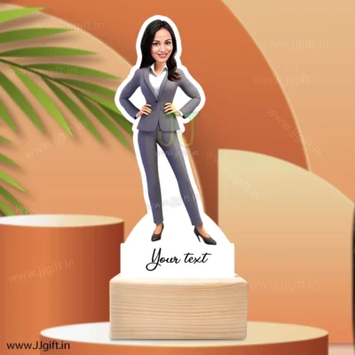 Office lady caricature 2