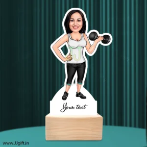 Personalized Woman Fitness Caricature
