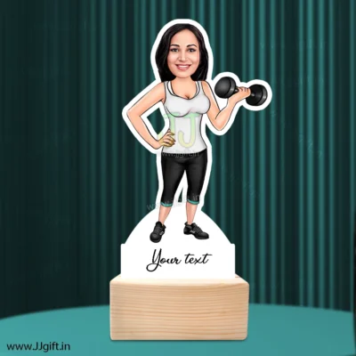 Personalized Woman Fitness Caricature