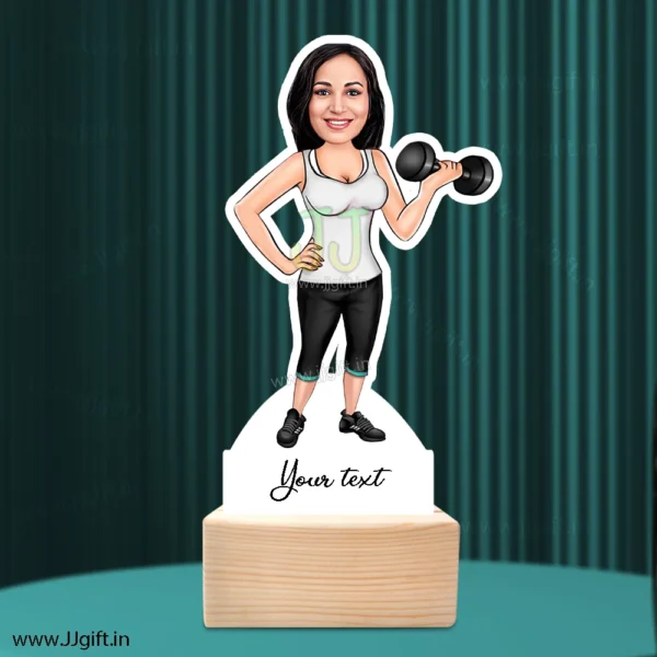 Personalized Woman Fitness Caricature