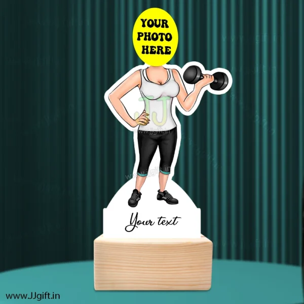 Personalized Woman Fitness Caricature - Image 3