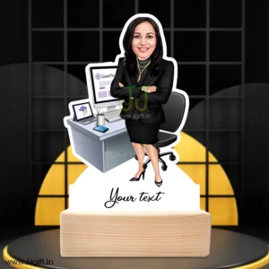 Personalized caricature for lady it employee