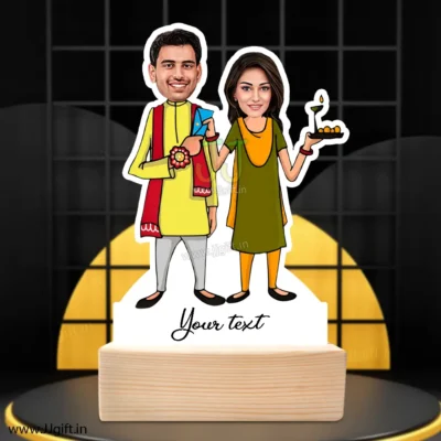 Caricature present for rakshabandhan