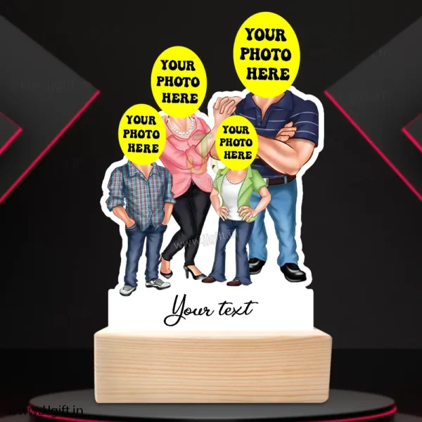 Family caricature of 4 person with son and daughter - Image 3